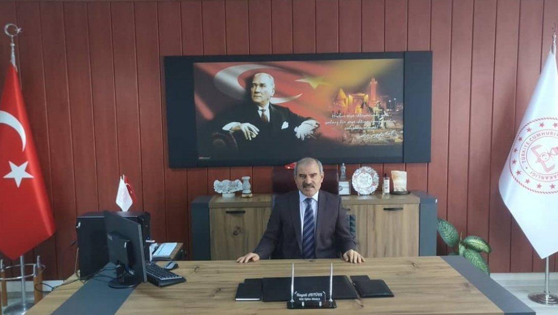 İlçe Milli Eğitim Müdürümüz Hayati AKTÜRK'ün 19 Mayıs Atatürk'ü Anma Gençlik ve Spor Bayramı Kutlama Mesajı